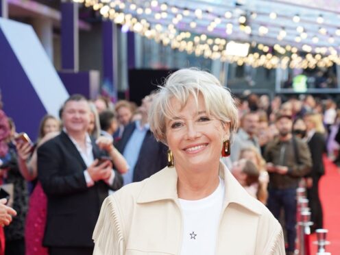 Emma Thompson arriving for the World premiere of Roald Dahl’s Matilda at the BFI Southbank in London during the BFI London Film Festival (Ian West/PA)