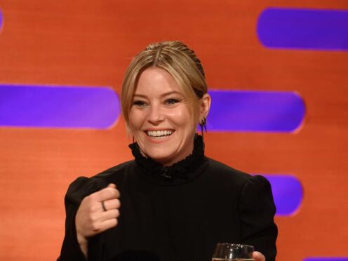 Elizabeth Banks during the filming for the Graham Norton Show (Jonathan Hordle/PA)