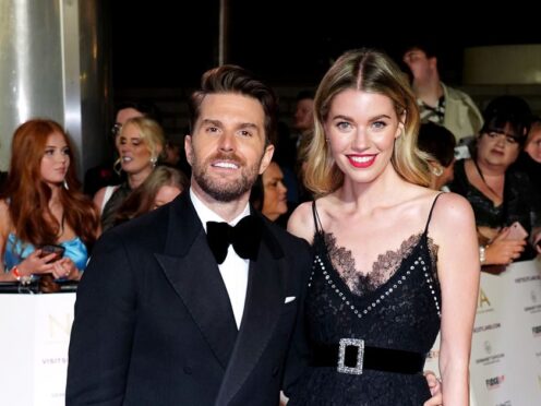 Joel Dommett and Hannah Cooper attending the National Television Awards (Ian West/PA)