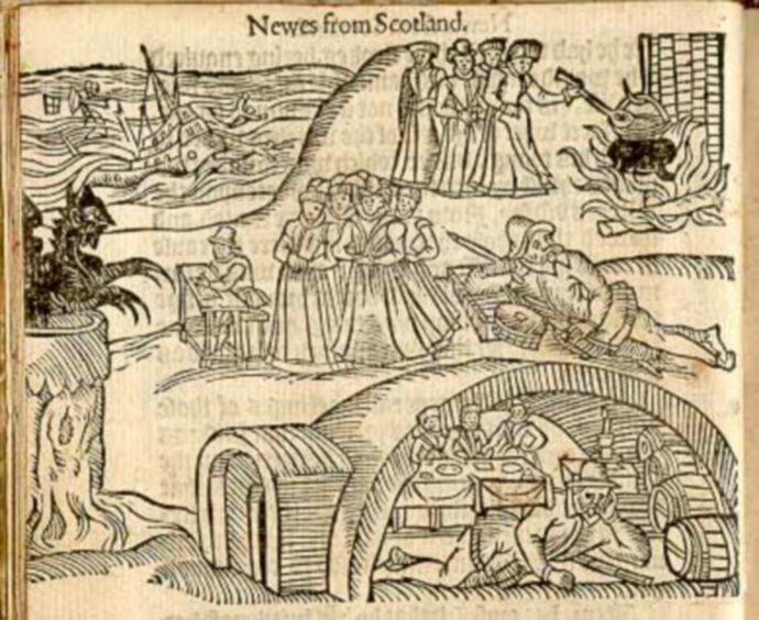 The pamphlet contains virtually the only contemporary illustrations of Scottish witchcraft