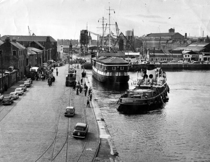 The Unicorn is berthed at Victoria Dock in 1963