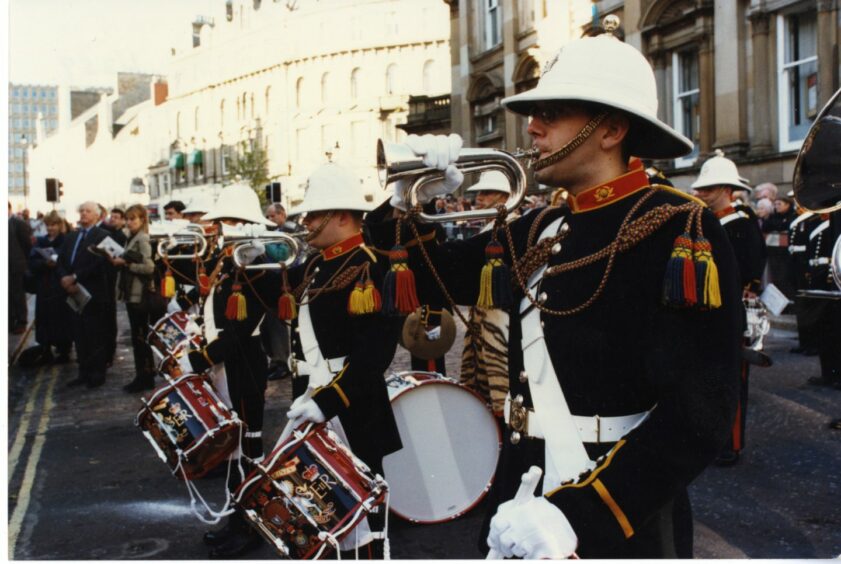 The marching band that played as part of the bicentenary celebrations