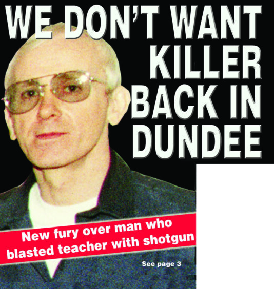 The front-page headline in the Evening Telegraph when Mone was being prepared for release.