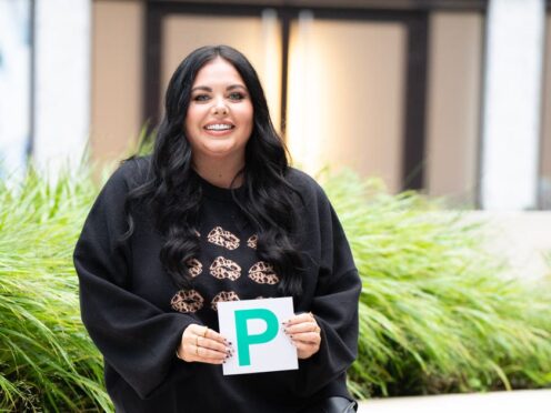 Scarlett Moffatt outside White City Television Centre in London, after she successfully passed her driving test after failing to pass 13 times (James Manning/PA Wire)