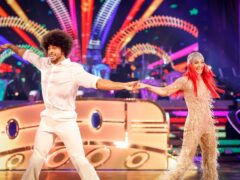 Tyler West with Strictly Come Dancing professional Dianne Buswell during the pair’s final dance (Guy Levy/BBC)