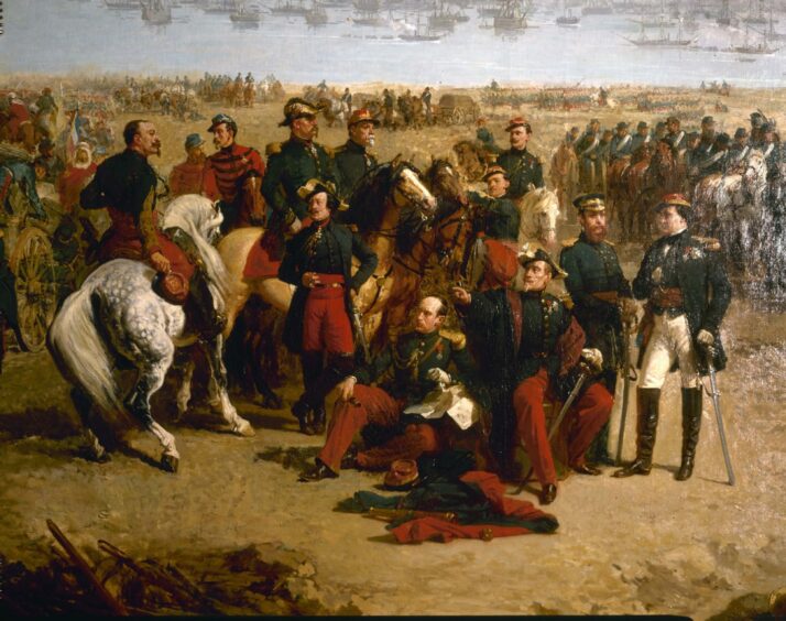 The landing of the Allied troops in September 1854 during the Crimean War