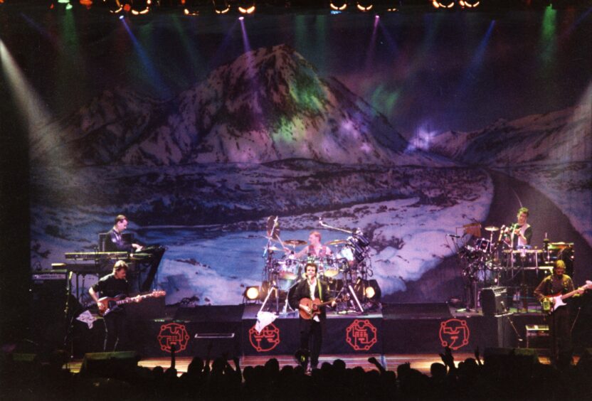 Runrig played to a sell-out audience at Dundee's Caird Hall in December 1994. Image: DC Thomson.