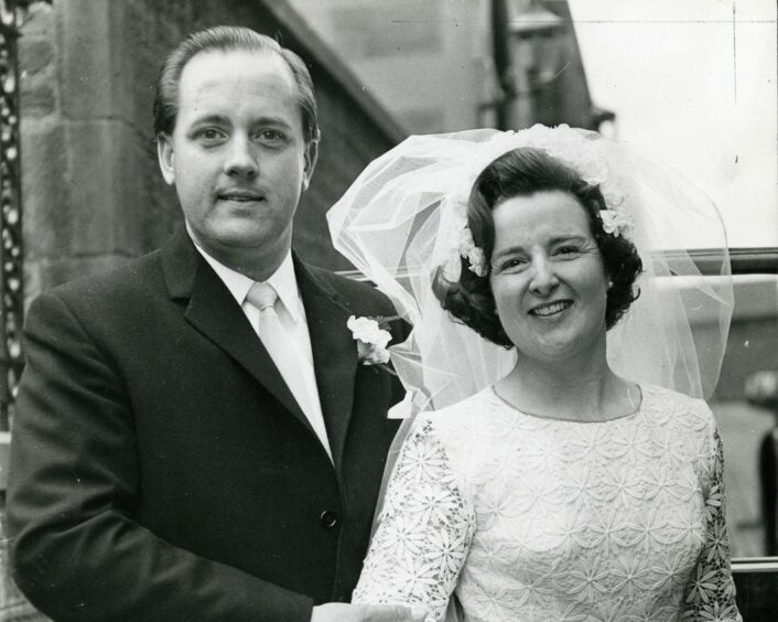 Norman Train and Mary Laskie on their wedding day.