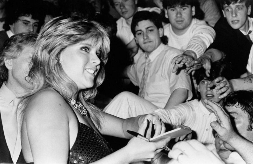 Samantha Fox was one of the most popular chart acts to appear at Flicks. Image: DC Thomson.