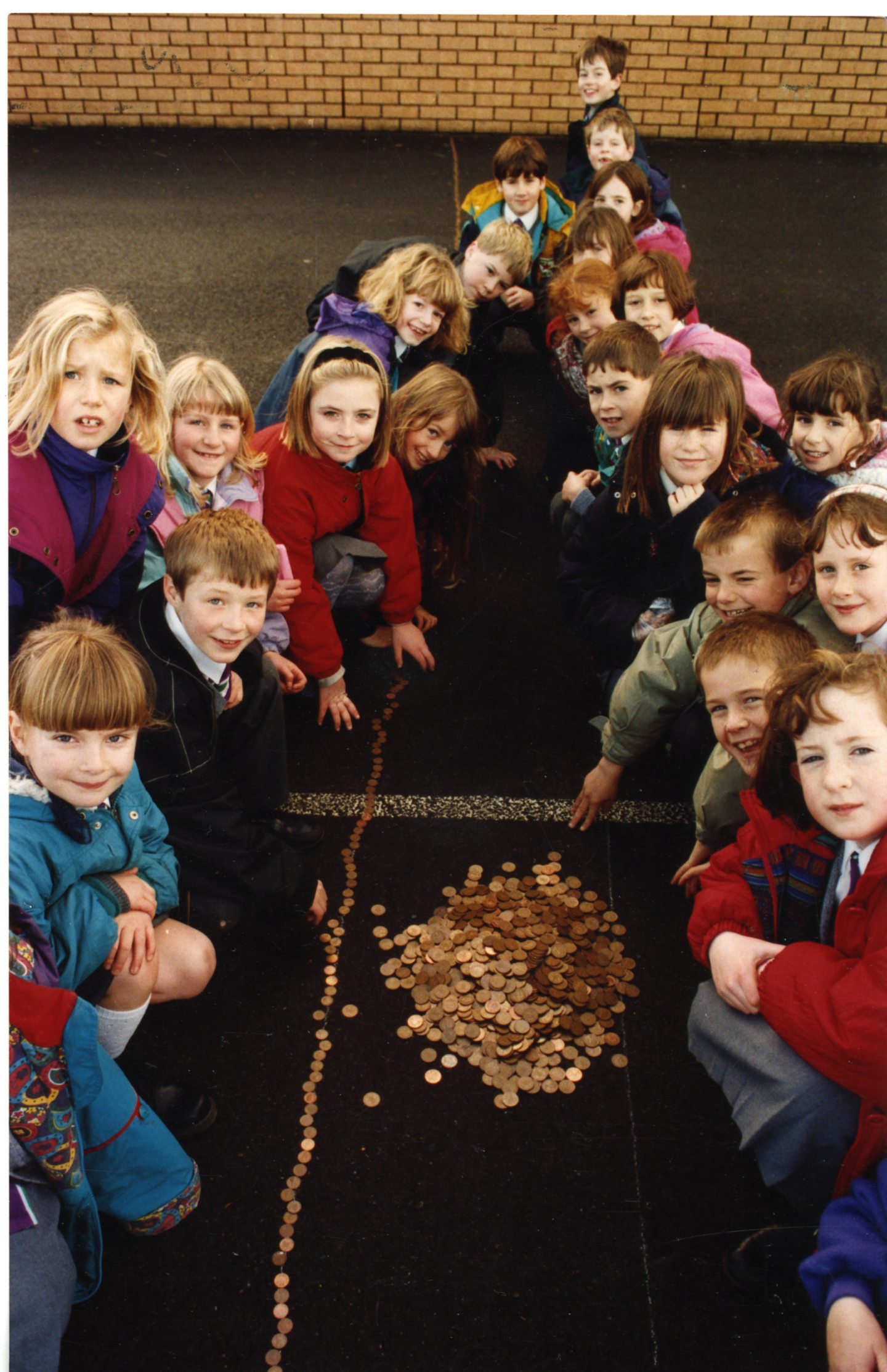 These fundraising pupils were pictured in 1994. Image: DC Thomson.