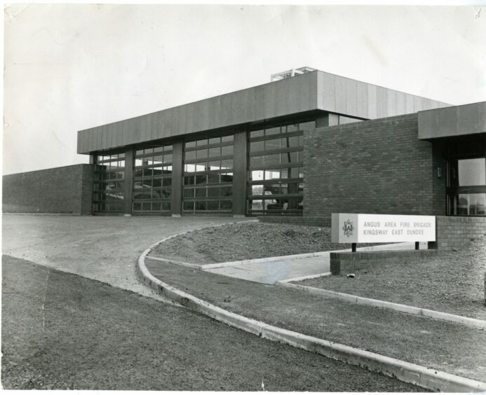 The first phase of the Kingsway East Fire Station. July 1972