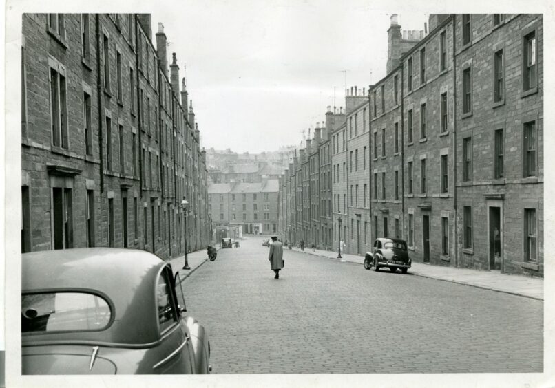 Rosefield Street, where you can see the join between old and new after the tenements were rebuilt.