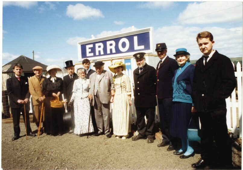 Members of the Errol Station Trust dressed in Victorian costume for the official opening. Image: DC Thomson.