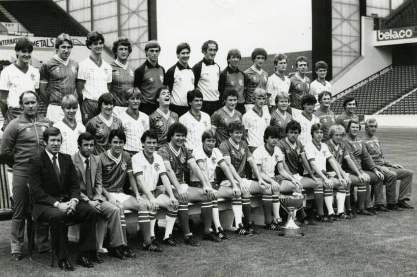 The Rangers squad that started the 1982/83 season alongside manager John Greig. Image: DC Thomson.