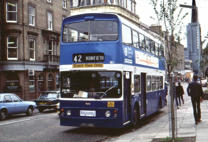 Pictured in the High Street on service 42 with Green's Playhouse providing the backdrop. Image: Derek Simpson.