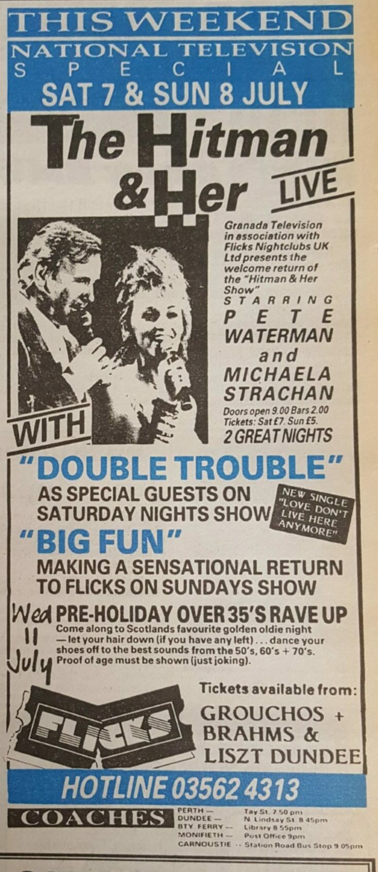 An advert for the show in 1990 in the Evening Telegraph. Image: DC Thomson.