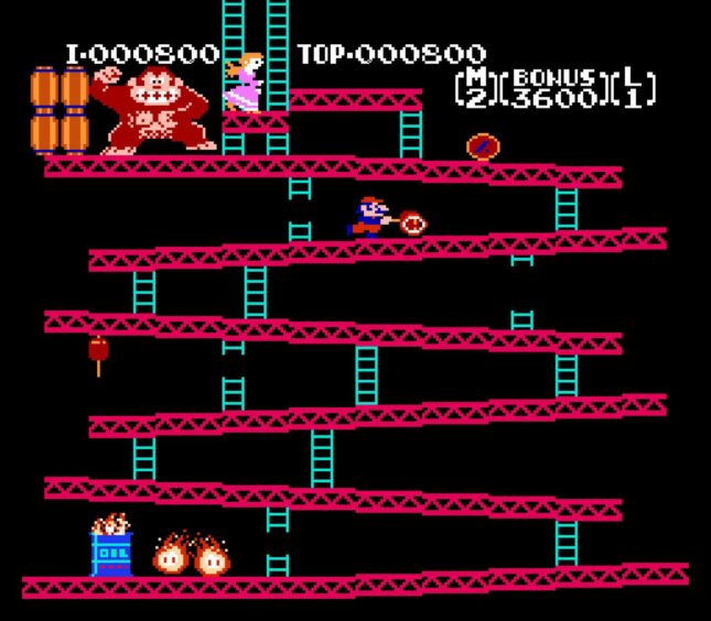 a screenshot from video game 'Donkey Kong'