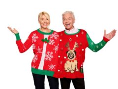 Holly Willoughby and Philip Schofield have joined a host of famous faces to celebrate Save the Children’s Christmas Jumper Day (Ray Burmiston/Save the Children)