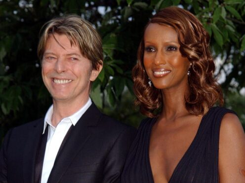 Iman with her late husband David Bowie (Yui Mok/PA)