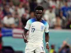 Bukayo Saka was recalled for England’s World Cup clash with Senegal (Martin Rickett/PA)