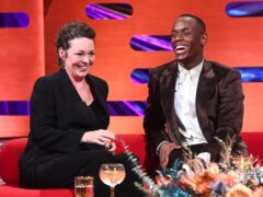 Olivia Colman has revealed an embarrassing moment when she was sitting “astride” her young co-star Micheal Ward during a romantic scene in Empire Of Light. (Matt Crossick/PA)