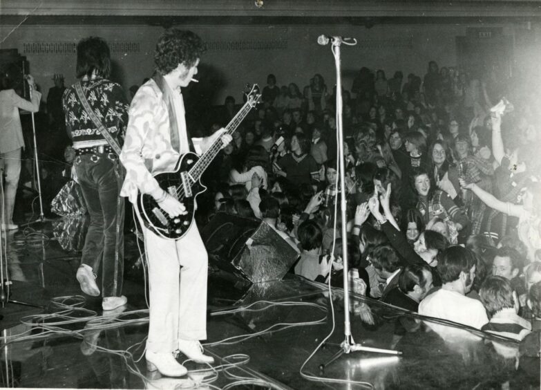 The Faces kicked off their UK tour at the Caird Hall in Dundee on December 7 1972. Image: DC Thomson.