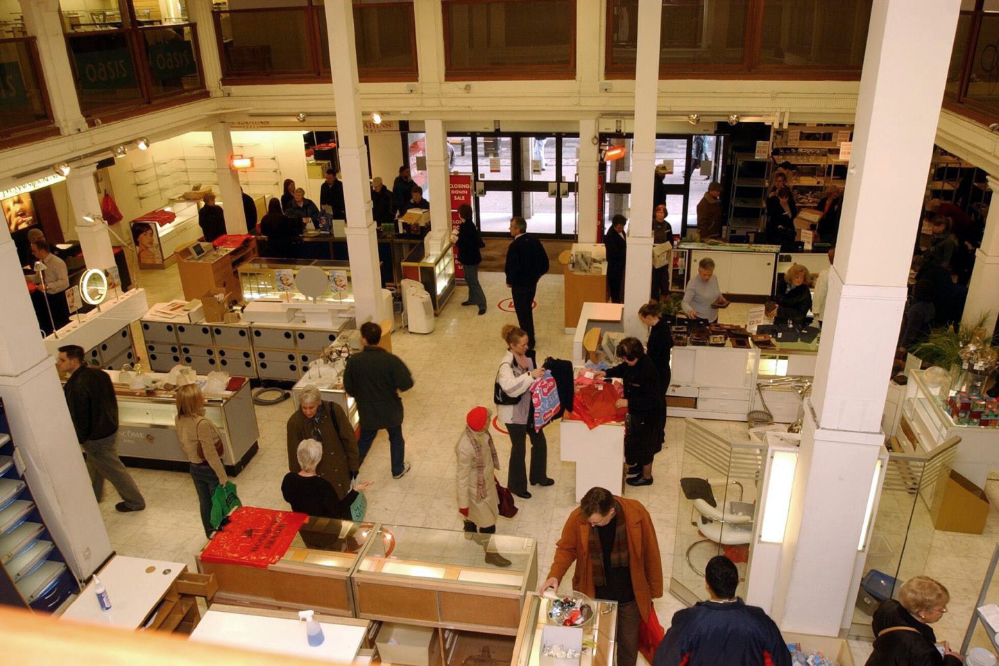 A scene from the final day of trading at the Arnotts store 