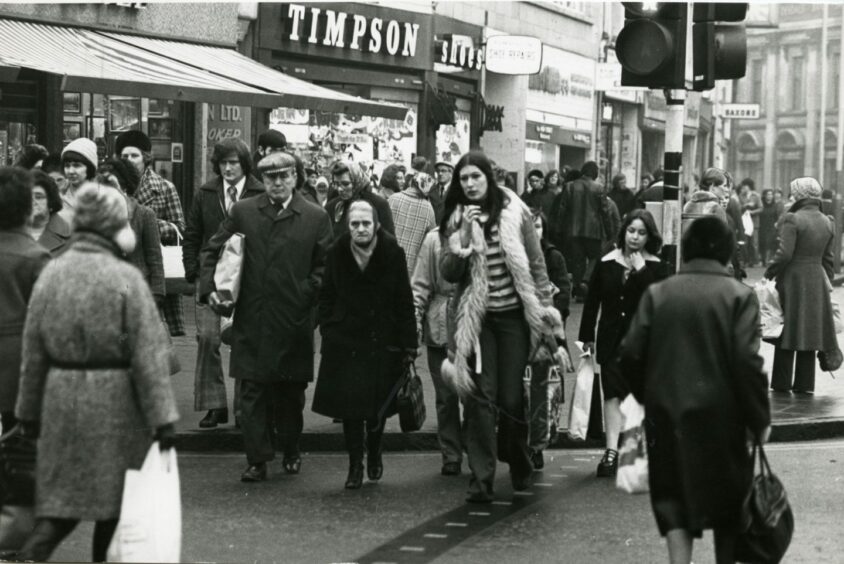 The streets of Dundee on December 15 1976