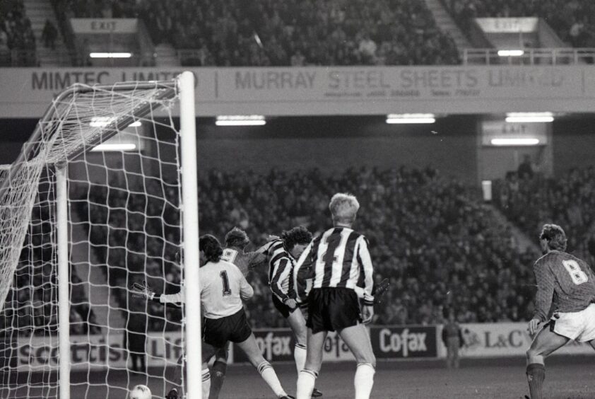 Ally McCoist showed off his poacher's instinct during the December 1987 match. Image: DC Thomson.