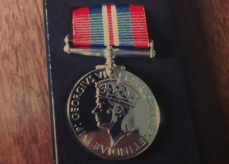 The 1939/45 war medal received by Lady Dorothy late in her life.