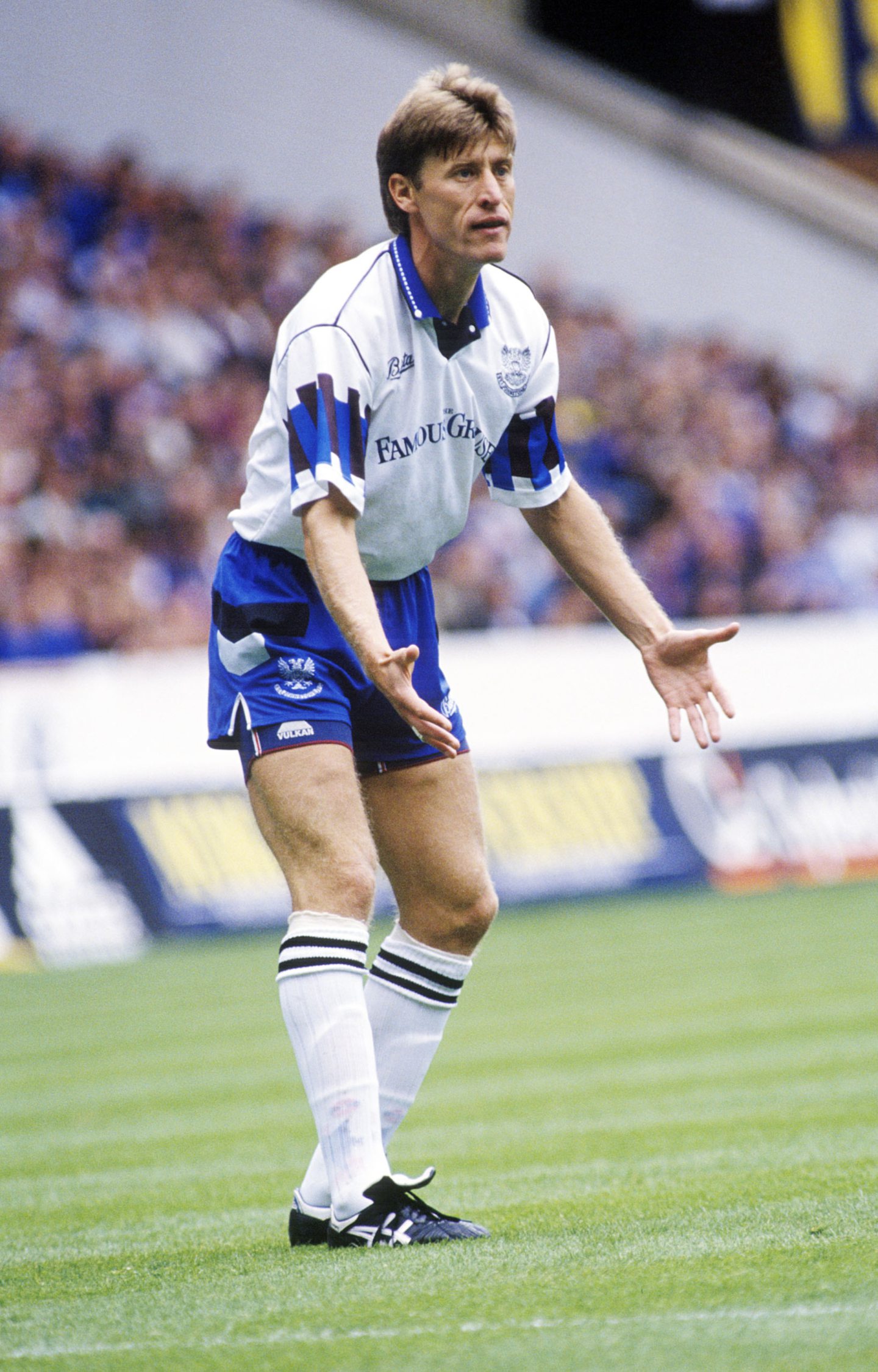 St Johnstone's Sergei Baltacha in action against Rangers at Ibrox in 1992. Image: SNS.