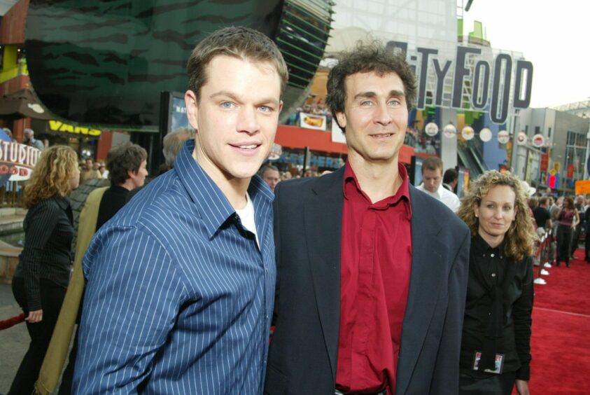 Matt Damon and director Doug Liman at the movie premiere in Los Angeles in 2002. Image: Eric Charbonneau.