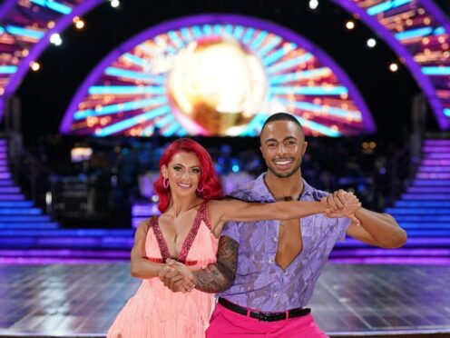 Tyler West and Dianne Buswell during the Strictly Come Dancing Live Tour press launch at the Ultilita Arena, Birmingham (Jacob King/PA)