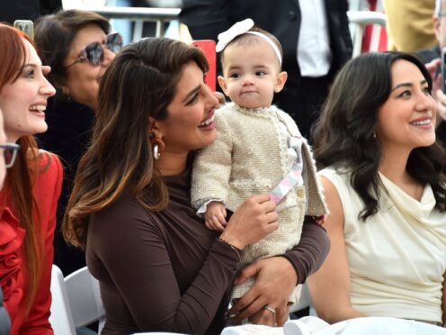 Nick Jonas and Priyanka Chopra’s young daughter makes first public appearance (Jordan Strauss/AP)