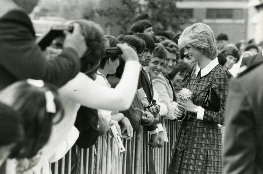 Princess Diana left her mark on Dundee during her special visit in 1983. Image: DC Thomson.