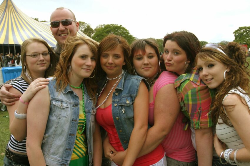 Pupils from Braeview Academy at Radio 1's Big Weekend in 2006. 