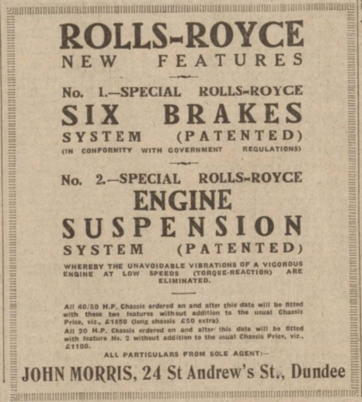 An advert for John Morris from the The Courier in 1923. Image: DC Thomson.
