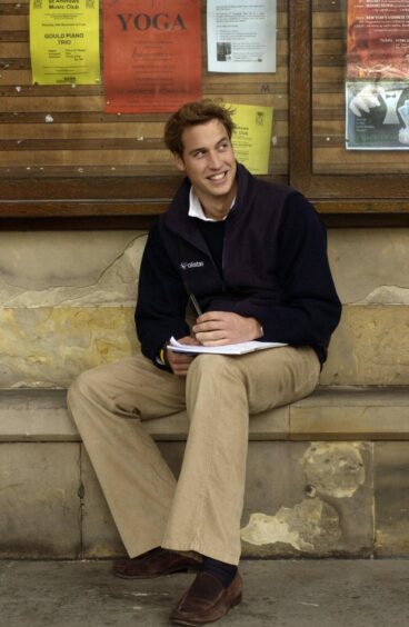 Prince William at St Andrews University in 2004. 