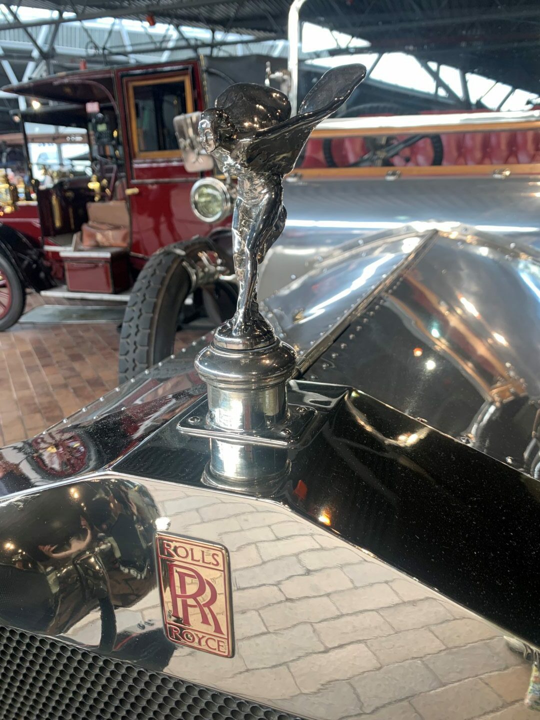 A close up of the Spirit of Ecstasy bonnet ornament on the 1909 Silver Ghost. Image: Kirstie Waterston/DC Thomson.