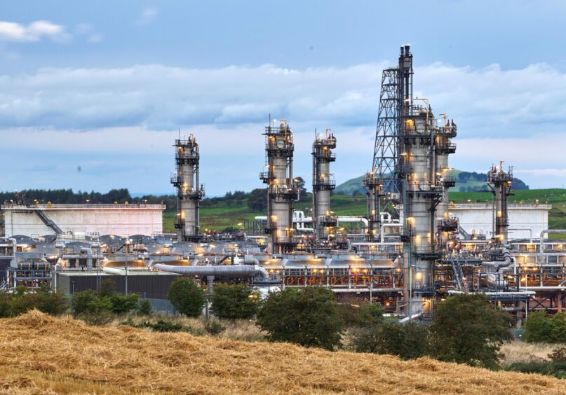 Shell's Mossmoran NGL facility in Fife. 