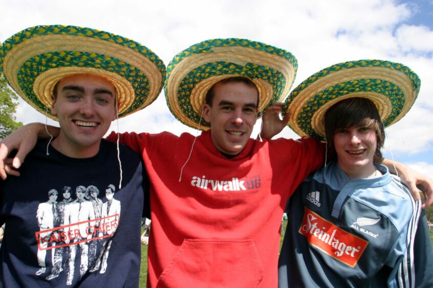 Paul Mullen, Andrew Leith and Graham Stewart travelled from Perth for the Big Weekend show in 2006. 