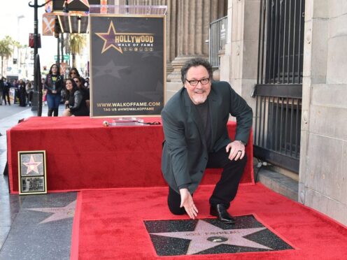 Jon Favreau attends a ceremony honouring him with a star on the Hollywood Walk of Fame (Richard Shotwell/Invision/AP)