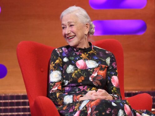 Dame Helen Mirren said she was “incredibly brave” when she broke her finger while filming the second instalment of superhero film series Shazam. (Matt Crossick/PA)