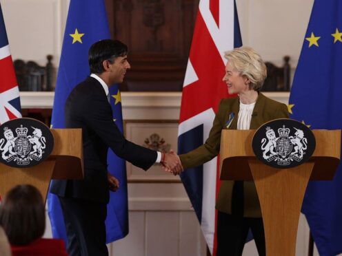 Prime Minister Rishi Sunak and European Commission president Ursula von der Leyen (PA)