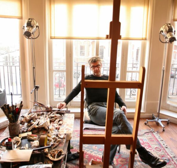Jack Vettriano in his studio. Image: Shutterstock.
