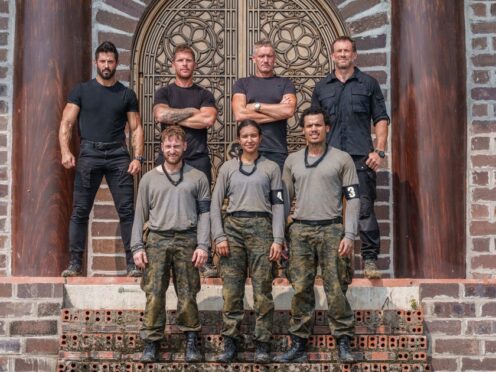 SAS: Who Dares Wins recruits Grant, Hilary and Joshua with the directing staff (Pete Dadds/Channel 4)