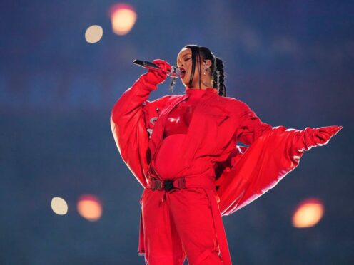 Rihanna reveals second pregnancy during Super Bowl halftime show (Ross D Franklin/AP)