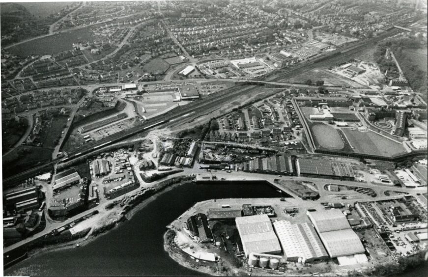 An aerial shot taken in 1988. Image: DC Thomson.