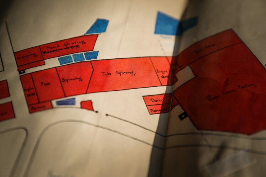 A map showing how the site was set out during the firm's glory days. Image: Mhairi Edwards/DCT Media.