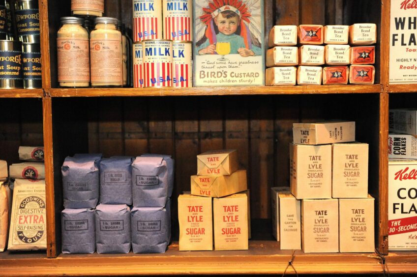 A display of wartime food supplies. Image: Tony Kyriacou/Shutterstock.